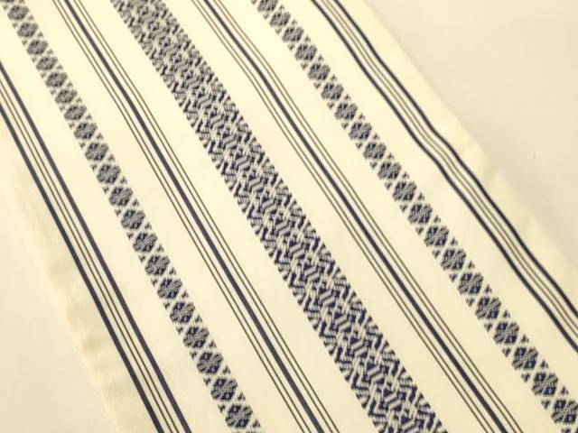 平和屋着物●本場筑前博多織 半幅帯 献上柄 証紙付き 正絹 逸品 CABK6092ak