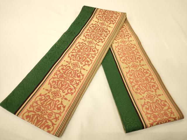 平和屋着物●本場筑前博多織 半幅帯 抽象間道 正絹 逸品 CABK6123ak