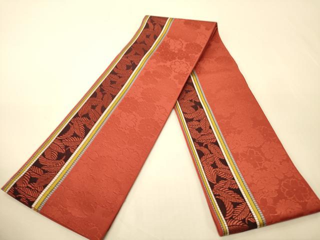 平和屋着物●本場筑前博多織 半幅帯 舞桜間道 正絹 逸品 CABK6158ak