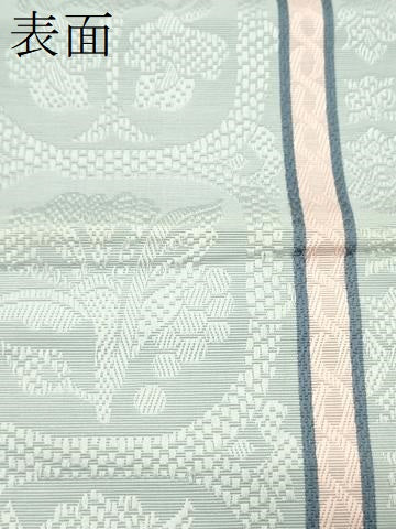 平和屋着物●本場筑前博多織 半幅帯 草花文 正絹 逸品 CABK6196ak
