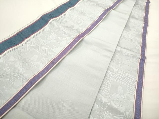 平和屋着物●本場筑前博多織 半幅帯 枝花文 正絹 逸品 CABK6197ak