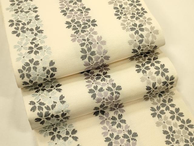 平和屋着物●本場筑前博多織 半幅帯 桜間道 正絹 逸品 CABK6209ak