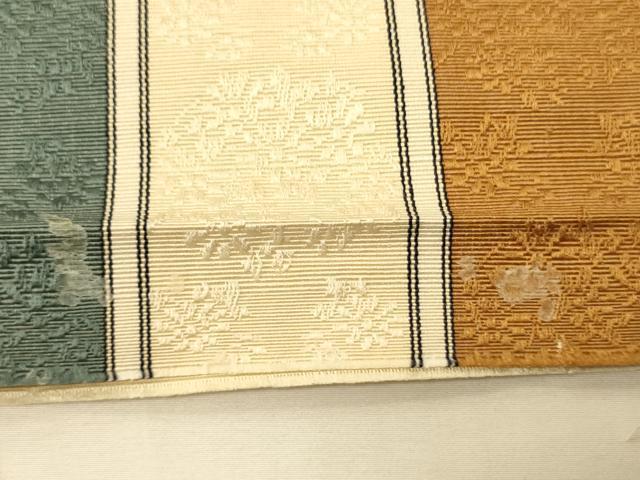平和屋着物●本場筑前博多織 半幅帯 花間道 正絹 逸品 CABK6235ak