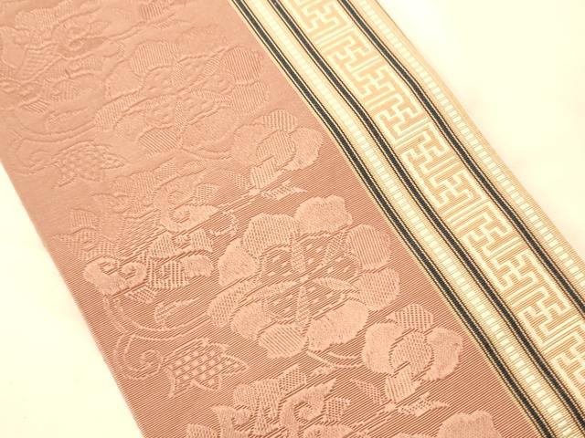 平和屋着物●本場筑前博多織 半幅帯 寺嶋織物謹製 花間道 証紙付き 正絹 逸品 CABK6241ak