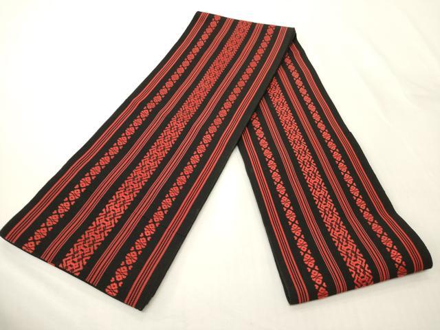 平和屋着物●本場筑前博多織 半幅帯 献上柄 正絹 逸品 CABK6292ak
