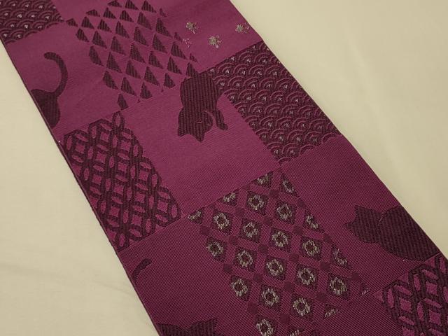 平和屋着物●半幅帯 猫/ねこ CABK6297ak