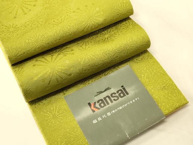 平和屋着物●世界的ファッションデザイナー 山本寛斎 kansaiブランド 両面 半幅帯 花火 証紙付き 未使用 CABK6312ak