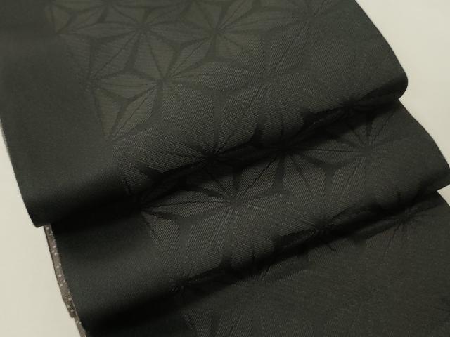 平和屋着物●両面 半幅帯 草花間道/麻の葉文 CABK6344ak