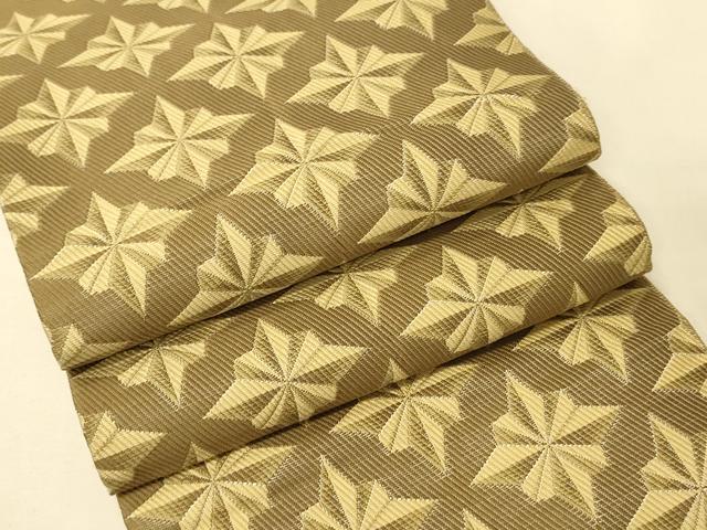 平和屋着物●両面 半幅帯 墨流し文様/幾何学文 正絹 逸品 CABK6366ak