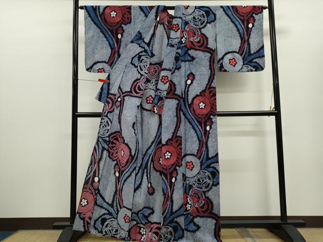 平和屋着物∴夏物 浴衣 有松鳴海絞り 鼓花文 綿 逸品 CABK6412ze