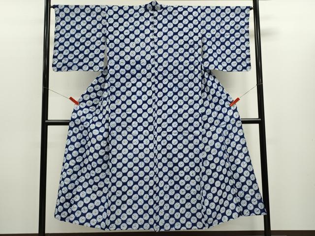 平和屋着物∴夏物 浴衣 有松鳴海絞り 丸文 綿 逸品 CABK6418ze