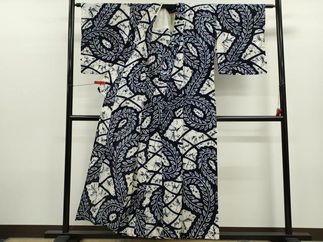 平和屋着物∴夏物 浴衣 有松鳴海絞り 草木文 綿 逸品 CABK6435ze