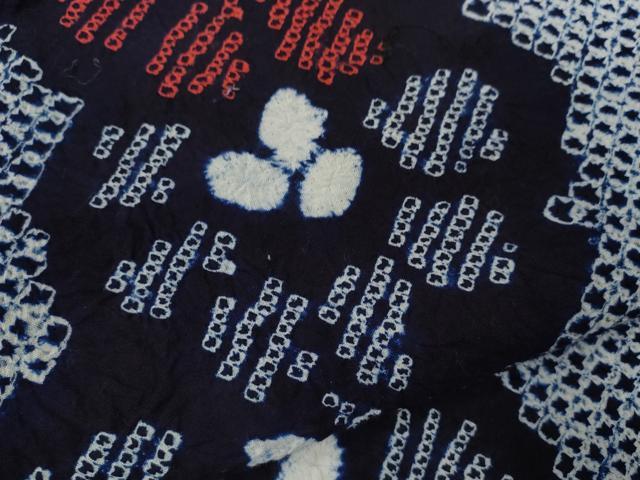 平和屋着物∴夏物 浴衣 有松鳴海絞り 舞花文 綿 逸品 CABK6472ze