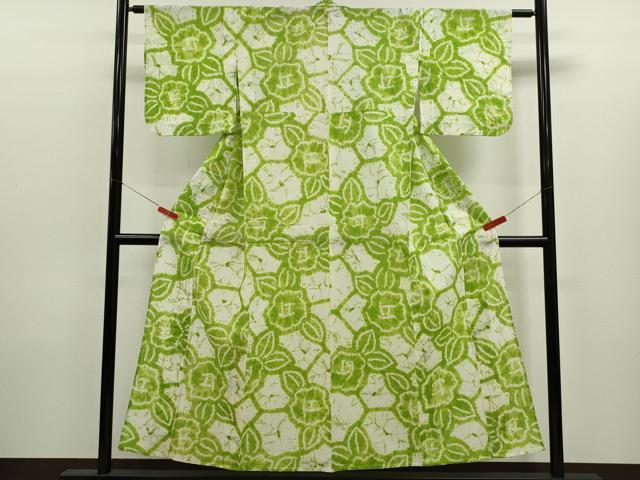 平和屋着物∴夏物 浴衣 有松鳴海絞り 舞花文 綿 逸品 CABK6486ze