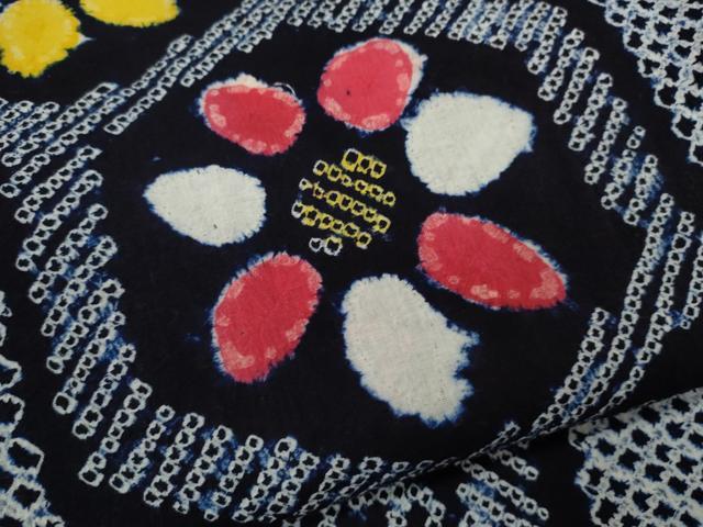 平和屋着物∴夏物 浴衣 有松鳴海絞り 舞花文 綿 逸品 CABK6490ze