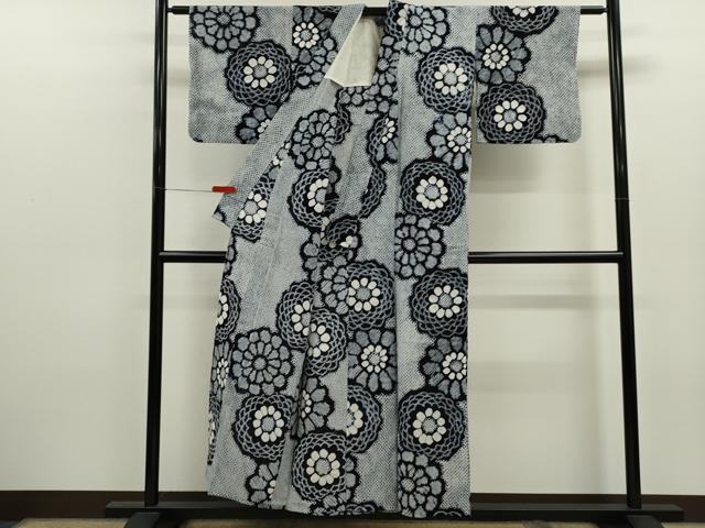 平和屋着物∴夏物 浴衣 有松鳴海絞り 舞花文 綿 逸品 CABK6496ze