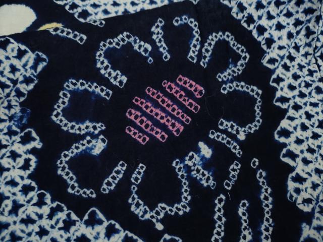 平和屋着物∴夏物 浴衣 有松鳴海絞り 舞花文 綿 逸品 CABK6501ze