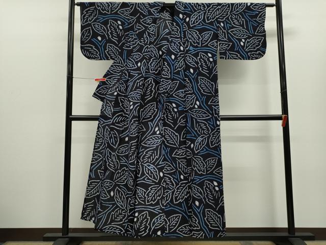 平和屋着物∴夏物 浴衣 有松鳴海絞り 枝葉文 綿 逸品 CABK6511ze