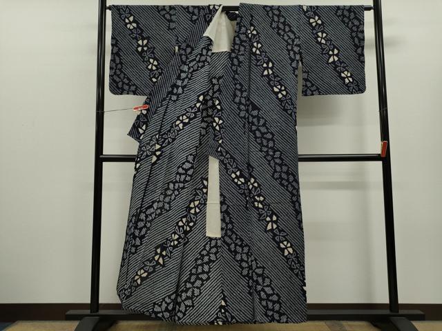 平和屋着物∴夏物 浴衣 有松鳴海絞り 舞花文 綿 逸品 CABK6527ze