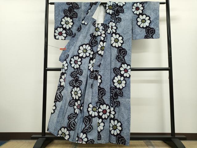 平和屋着物∴夏物 浴衣 有松鳴海絞り 花唐草文 綿 逸品 CABK6542ze