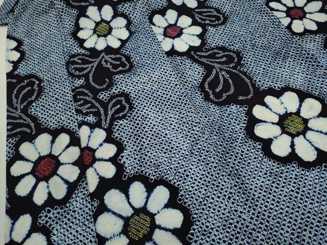 平和屋着物∴夏物 浴衣 有松鳴海絞り 花唐草文 綿 逸品 CABK6542ze