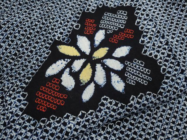 平和屋着物∴夏物 浴衣 有松鳴海絞り 舞花文 綿 逸品 CABK6547ze