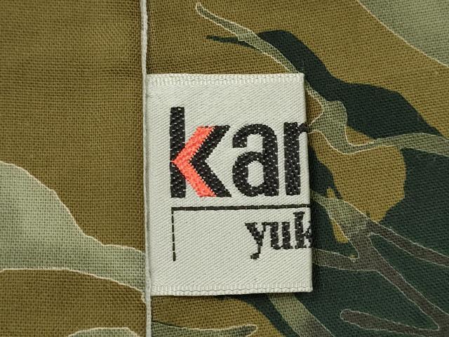 平和屋着物∴世界的ファッションデザイナー 山本寛斎 kansaiブランド 夏物 浴衣 注染 枝花文 手縫い 綿 逸品 未使用 CABK6573ze