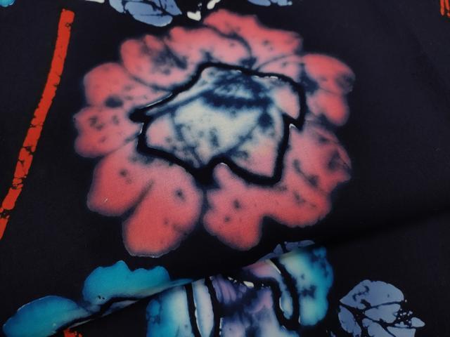 平和屋着物∴夏物 浴衣 注染 枝花文 手縫い 綿 逸品 CABK6588ze