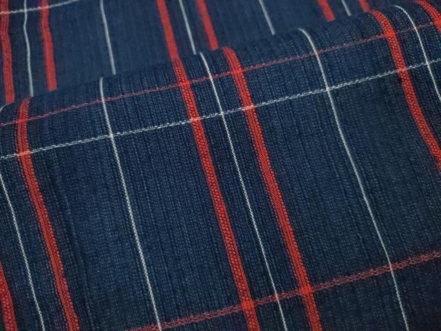 平和屋着物∴夏物 阿波しじら織 浴衣 格子柄 綿 逸品 CABK6590ze