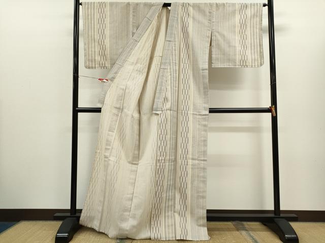 平和屋着物∴夏物 小紋・浴衣兼用 縞 さが美扱い 日本製 綿麻 逸品 CABK6611ze