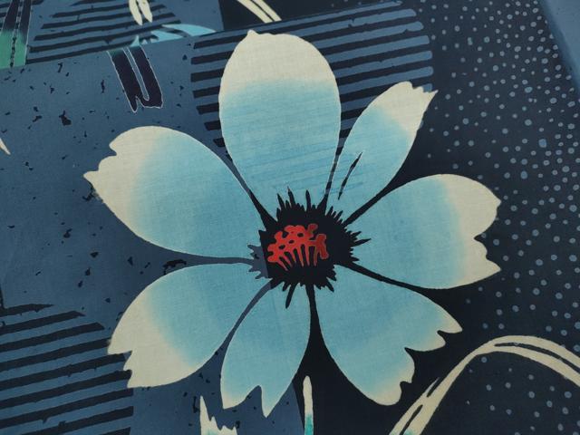 平和屋着物∴夏物 浴衣 注染 草花文 手縫い 綿 逸品 CABK6616ze