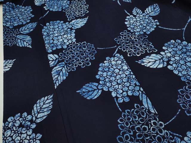 平和屋着物∴夏物 浴衣 注染 紫陽花 手縫い 綿 逸品 CABK6625ze