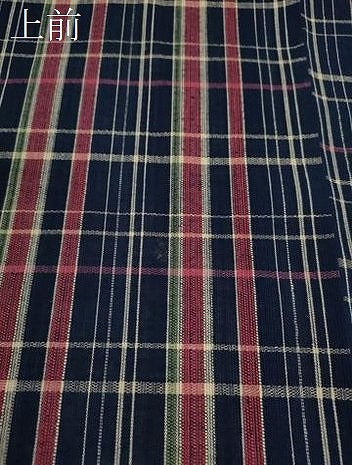 平和屋着物∴夏物 阿波しじら織 浴衣 格子柄 綿 逸品 未使用 CABK6627ze