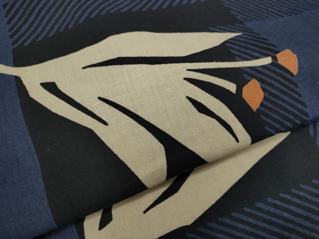 平和屋着物∴夏物 浴衣 注染 舞花文 手縫い 綿 逸品 CABK6652ze