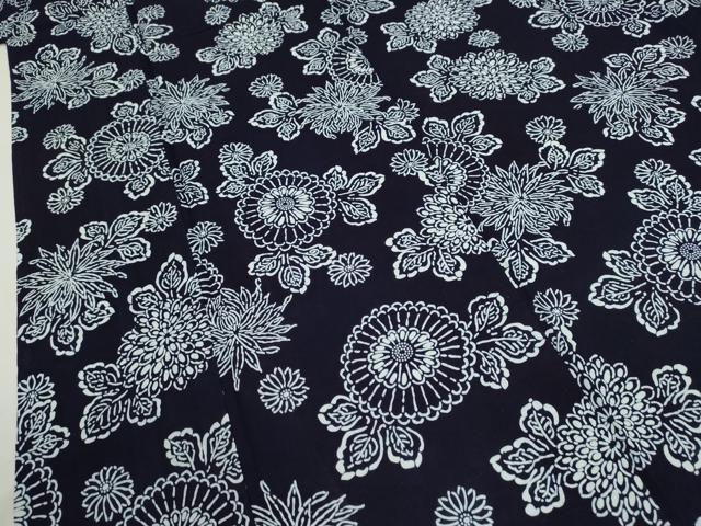 平和屋着物∴夏物 浴衣 注染 草花文 手縫い 綿 逸品 CABK6655ze