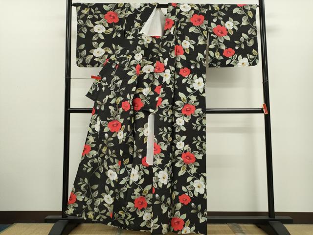平和屋着物∴夏物 浴衣 注染 枝椿 手縫い 綿 逸品 CABK6657ze