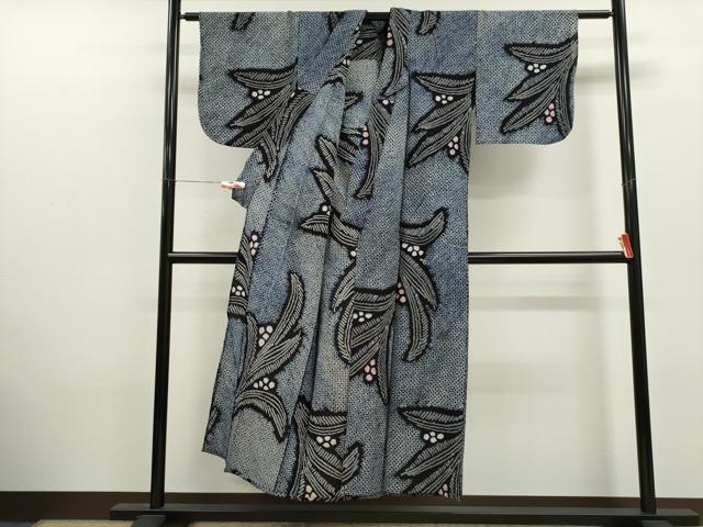 平和屋着物∴夏物 浴衣 有松鳴海絞り 草花文 綿 逸品 CABK6665ze