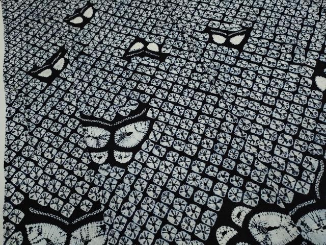 平和屋着物∴夏物 浴衣 有松鳴海絞り 舞蝶文 綿 逸品 CABK6682ze