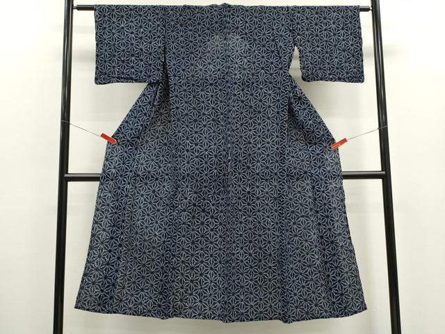 平和屋着物∴夏物 浴衣 有松鳴海絞り 麻の葉文様 綿 逸品 CABK6702ze