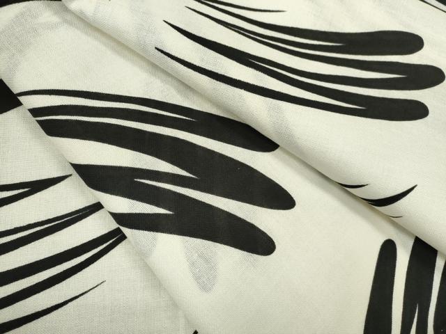 平和屋着物∴夏物 浴衣 注染 抽象文 手縫い 綿 逸品 CABK6727ze