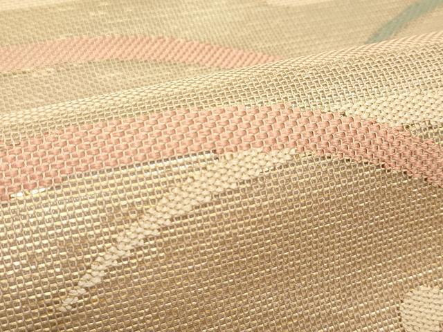 平和屋着物*夏物 太鼓柄袋帯 露芝文 金糸 正絹 逸品 CABK6803rv