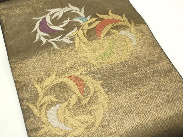 平和屋着物*夏物 六通柄 本袋帯 草花丸文 金銀糸 正絹 逸品 CABK6805rv