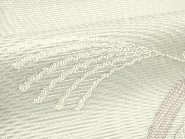 平和屋着物*夏物 九寸名古屋帯 草木文 銀糸 正絹 逸品 CABK6813rv