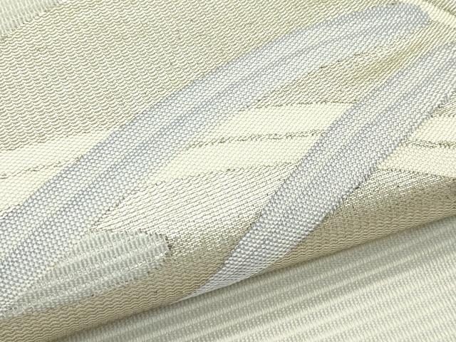 平和屋着物*夏物 九寸名古屋帯 草木文 銀糸 正絹 逸品 CABK6813rv