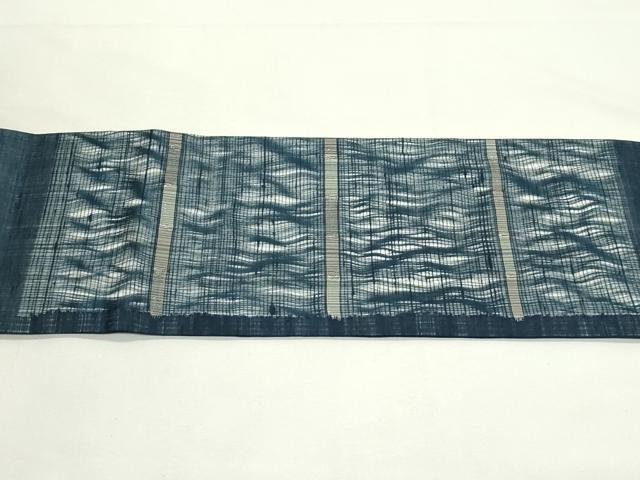平和屋着物*夏物 九寸名古屋帯 紬地 櫛織 露芝文 正絹 逸品 未使用 CABK6820rv