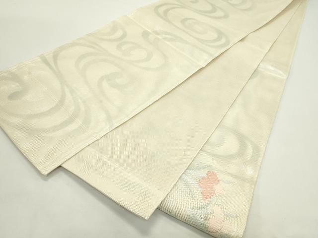平和屋着物*夏物 太鼓柄袋帯 杜若 銀糸 正絹 逸品 CABK6821rv