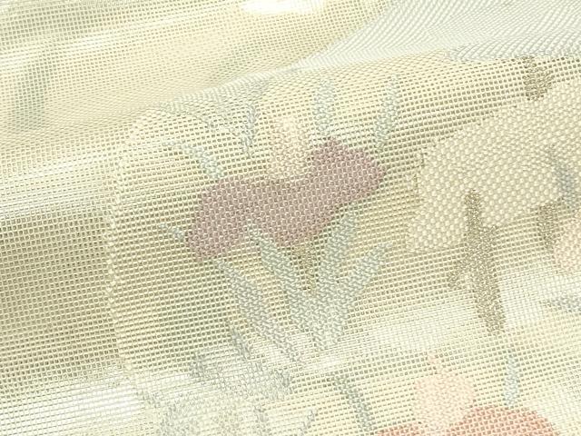 平和屋着物*夏物 太鼓柄袋帯 杜若 銀糸 正絹 逸品 CABK6821rv