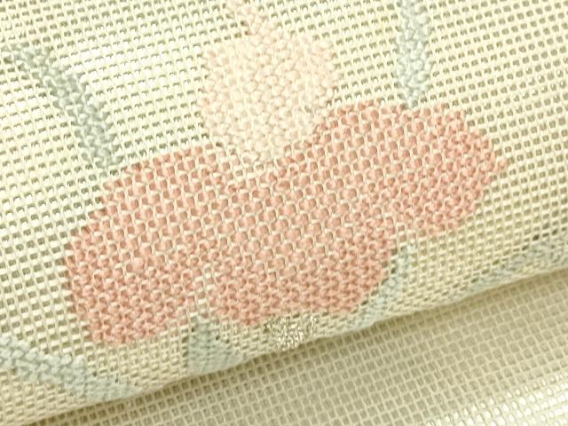 平和屋着物*夏物 太鼓柄袋帯 杜若 銀糸 正絹 逸品 CABK6821rv