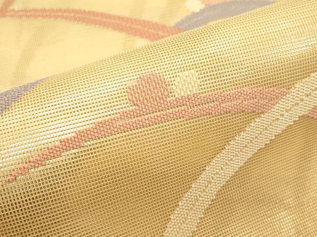 平和屋着物*夏物 太鼓柄袋帯 露芝文 金糸 正絹 逸品 CABK6822rv