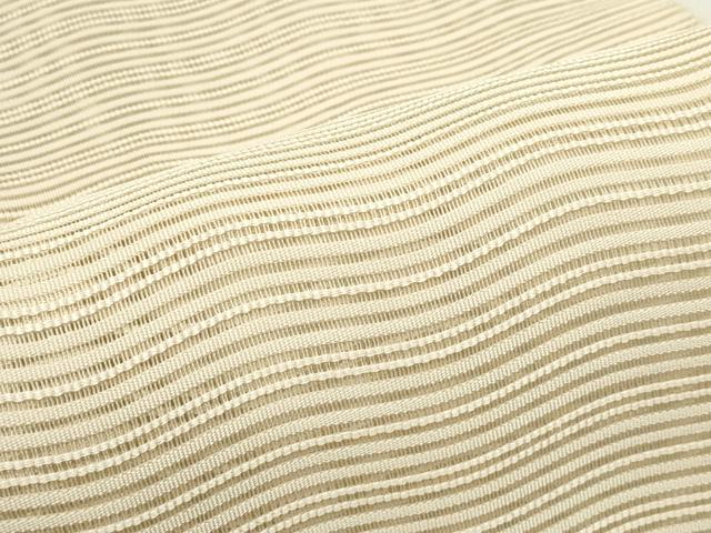 平和屋着物*夏物 八寸名古屋帯 絽綴れ よろけ縞 浅黄色 正絹 逸品 CABK6827rv